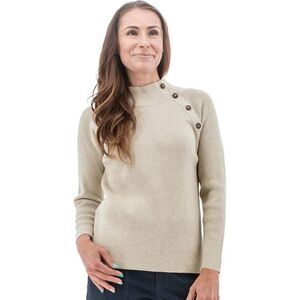 Aventura Tilly Sweater Women's SM (4-6) Gray Cotton Rib Knit Mock Neck JDM210
